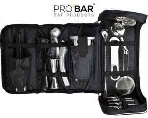 Sacoche de barman avec 17 accessoires